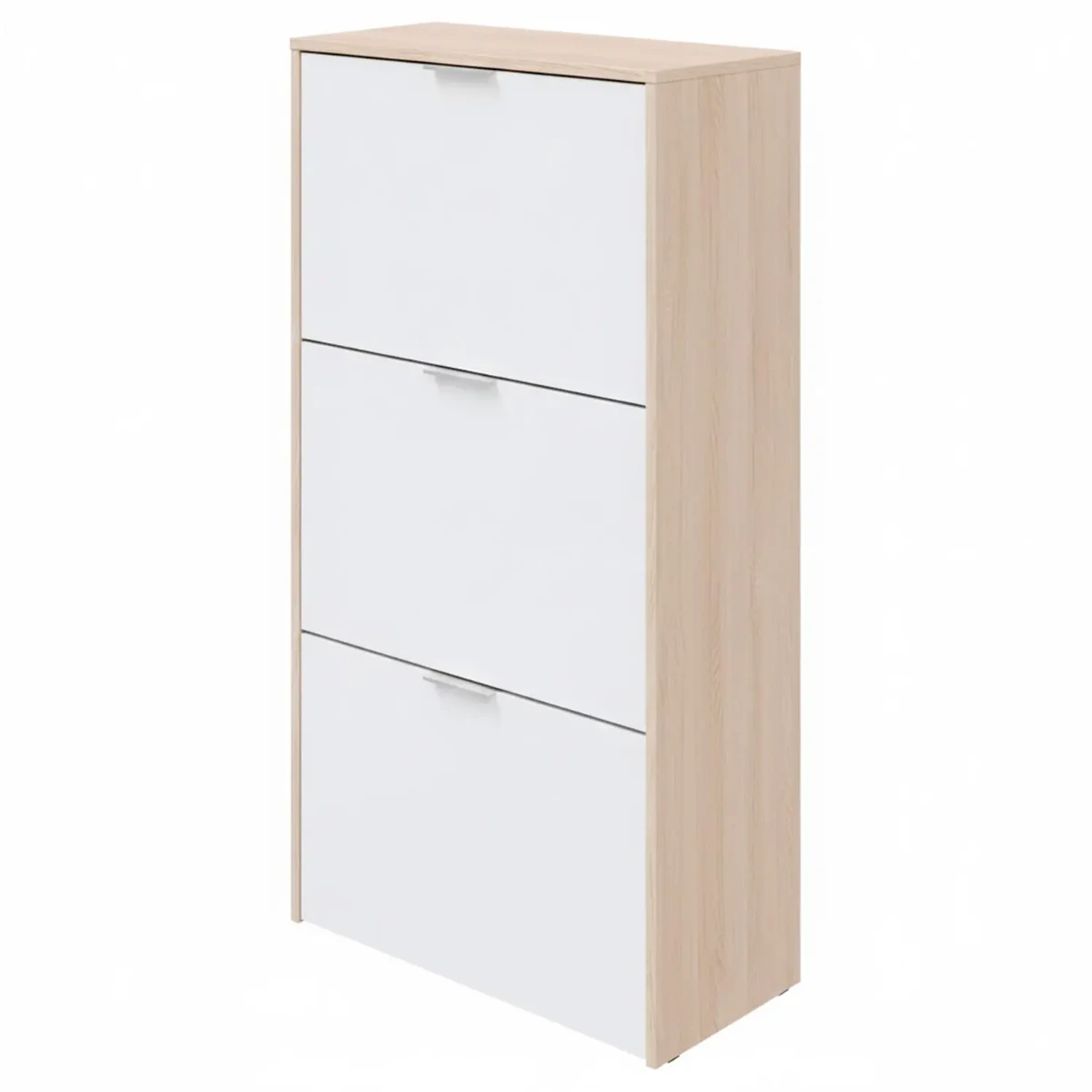 Mobile Portascarpe Salvaspazio Con 3 Ante A Ribalta Capacità Fino A 18 Paia Scarpiera Design Moderno E Minimal Per Ingresso Corridoio Camera Ripostiglio  113 x 60 x 22 Cm