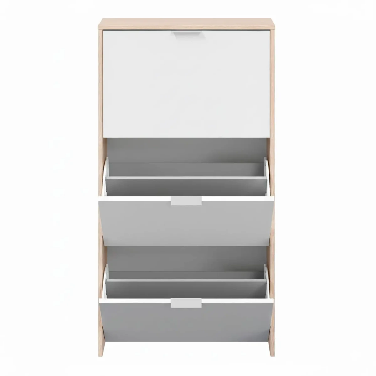 Mobile Portascarpe Salvaspazio Con 3 Ante A Ribalta Capacità Fino A 18 Paia Scarpiera Design Moderno E Minimal Per Ingresso Corridoio Camera Ripostiglio  113 x 60 x 22 Cm