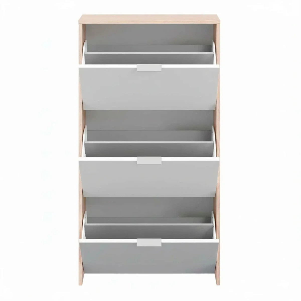 Mobile Portascarpe Salvaspazio Con 3 Ante A Ribalta Capacità Fino A 18 Paia Scarpiera Design Moderno E Minimal Per Ingresso Corridoio Camera Ripostiglio  113 x 60 x 22 Cm