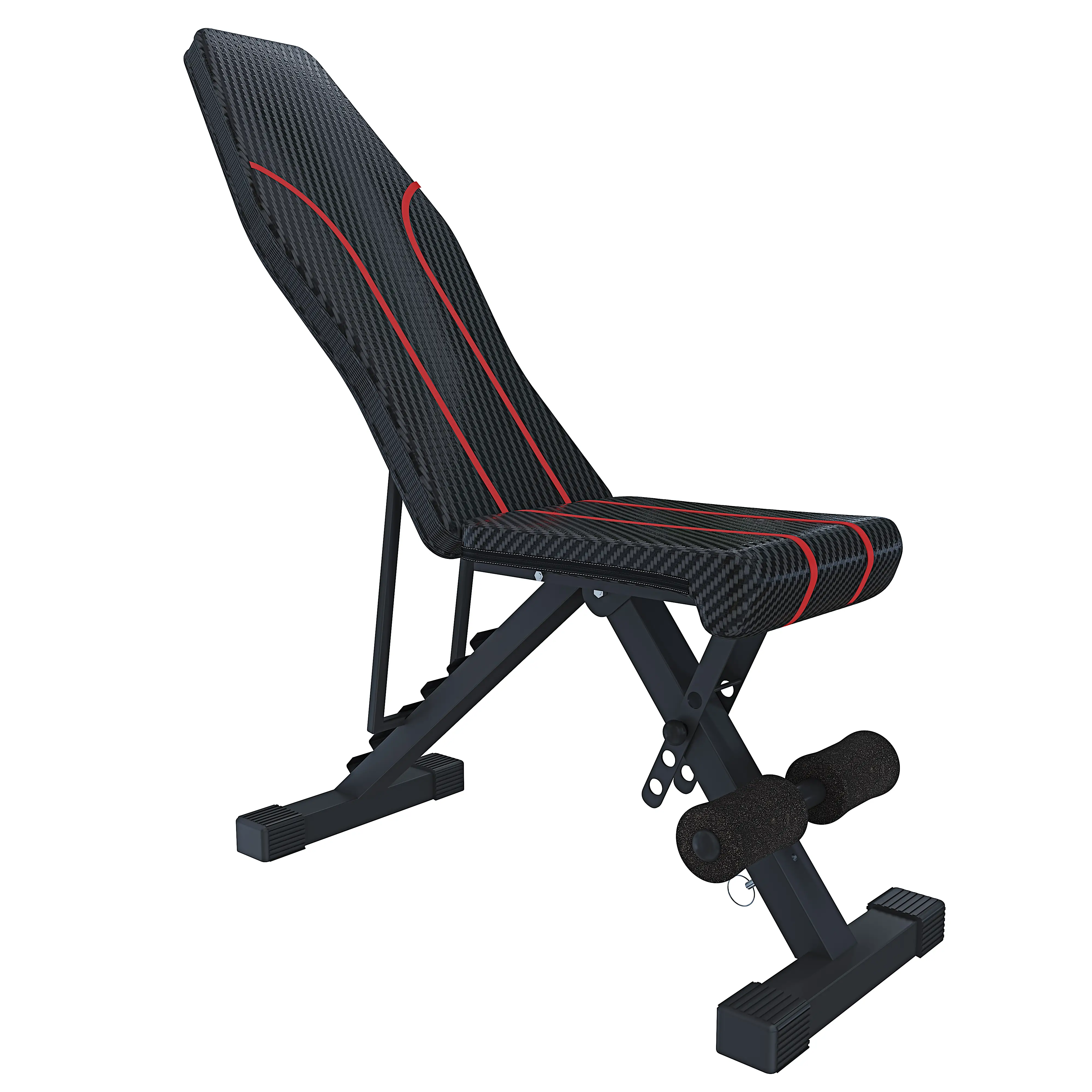 Panca Regolabile Per Addominali Multifunzione Palestra Pesi Fitness Allenamento Tutto Il Corpo Panca Inclinazione Pieghevole Multiuso Design Moderno Funzionale Yolo Colore Nero e Rosso