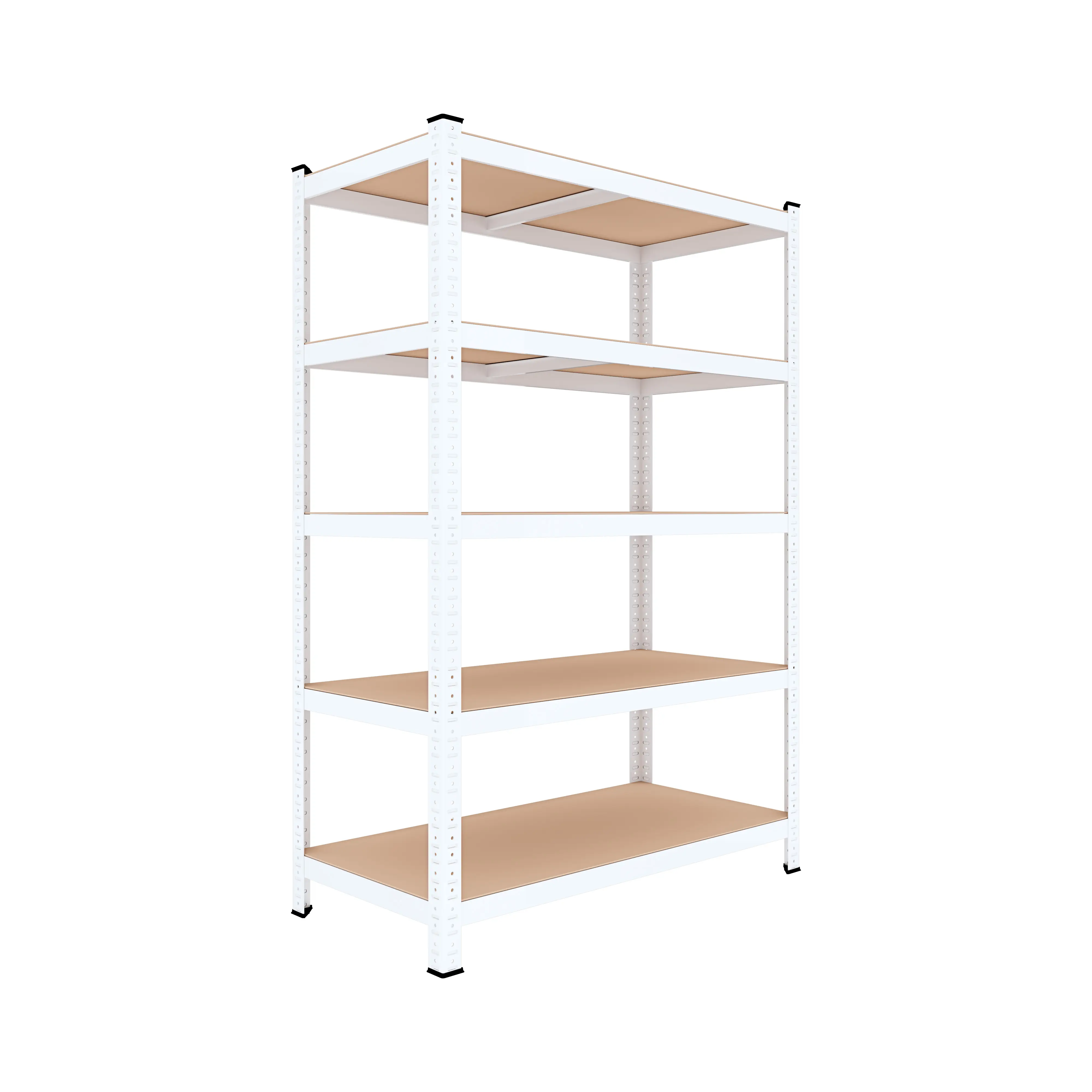 Scaffale In MDF E Metallo Mensole Alta Portata 180 x 90 x 60 cm Fino a 875 kg Con 5 Ripiani Regolabili In Altezza Garage Officina Cantina Capannone Magazzino Design Modulare Jutiapa Bianco