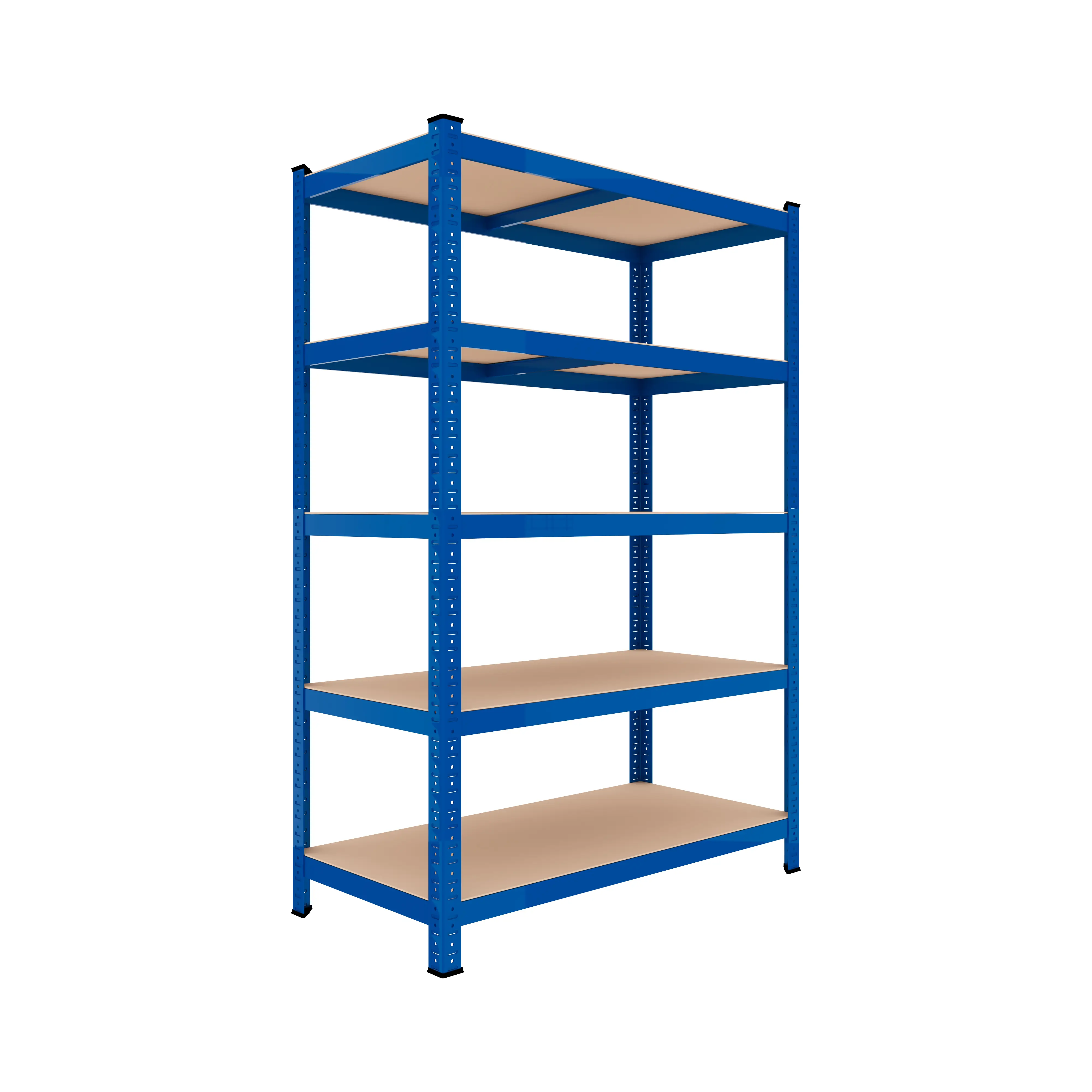 Scaffale In MDF E Metallo Mensole Alta Portata 180 x 90 x 60 cm Fino a 875 kg Con 5 Ripiani Regolabili In Altezza Garage Officina Cantina Capannone Magazzino Design Modulare Pinellas Blu