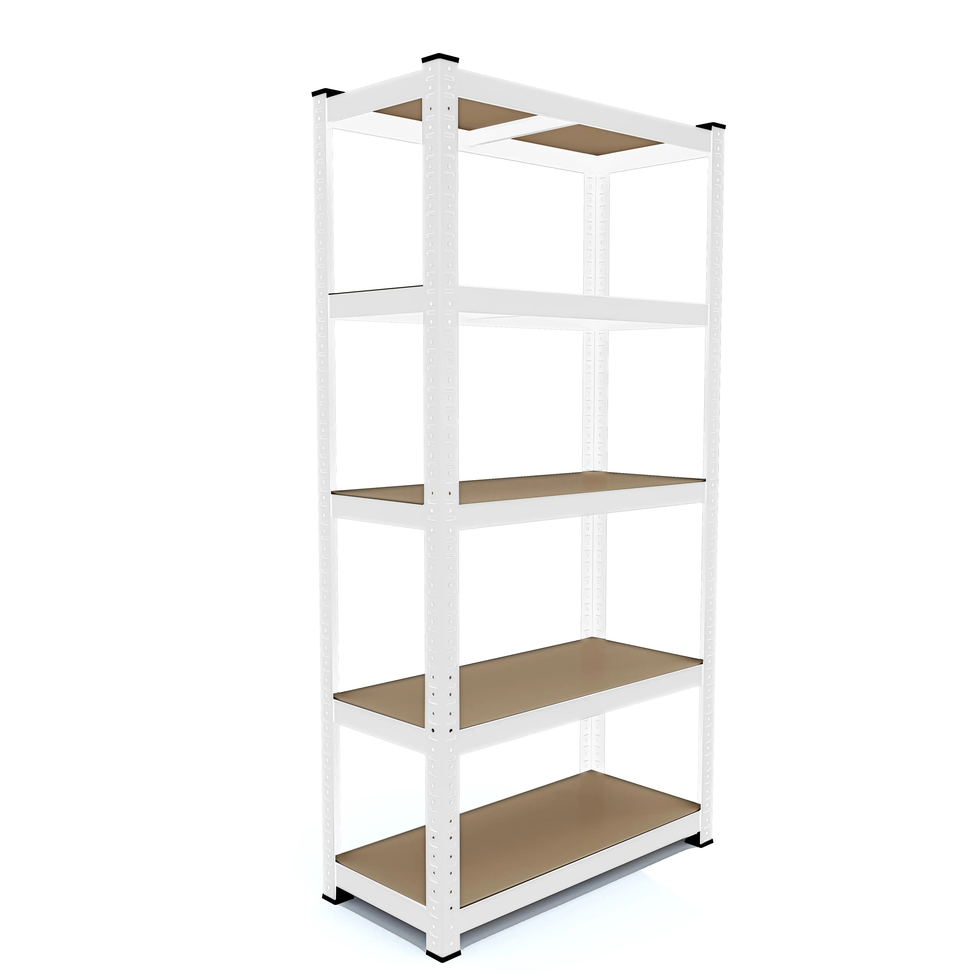 Scaffale In Metallo E MDF Scaffale Ad Alta Portata Fino a 875 kg Con 5 Ripiani Regolabili Ideale Per Garage Officina Cantina Capannone Magazzino Design Modulare 180 x 90 x 40 cm (Bianco)