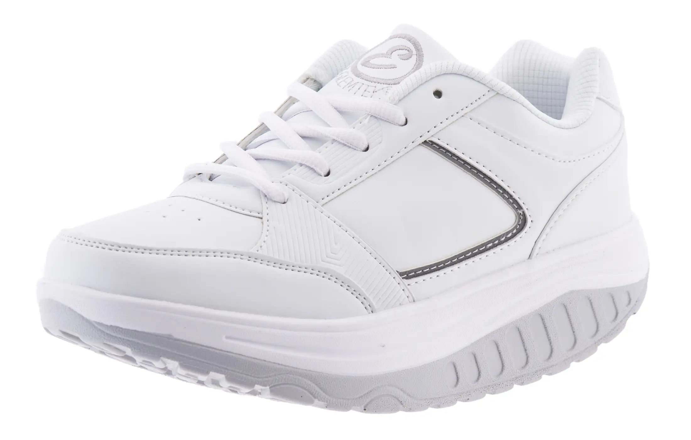 Scarpe Sneakers Rassoda Glutei Benessere Dimagranti Sportive Fitness Basculanti  Casual Per Camminata Running jogging Shoes Traspirante  N 37 Bianco Grigio