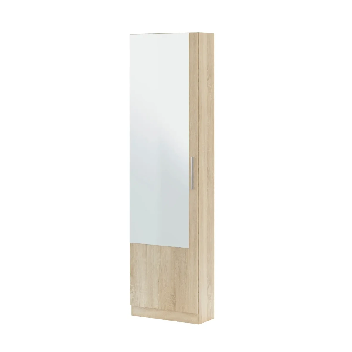 Scarpiera Armadio Portascarpe Con Specchio A Tutta Altezza Salvaspazio Mobile Verticale Per Ingresso Camera Corridoio 16 Paia di Scarpe Design Moderno 180 x 50 x 22 Cm