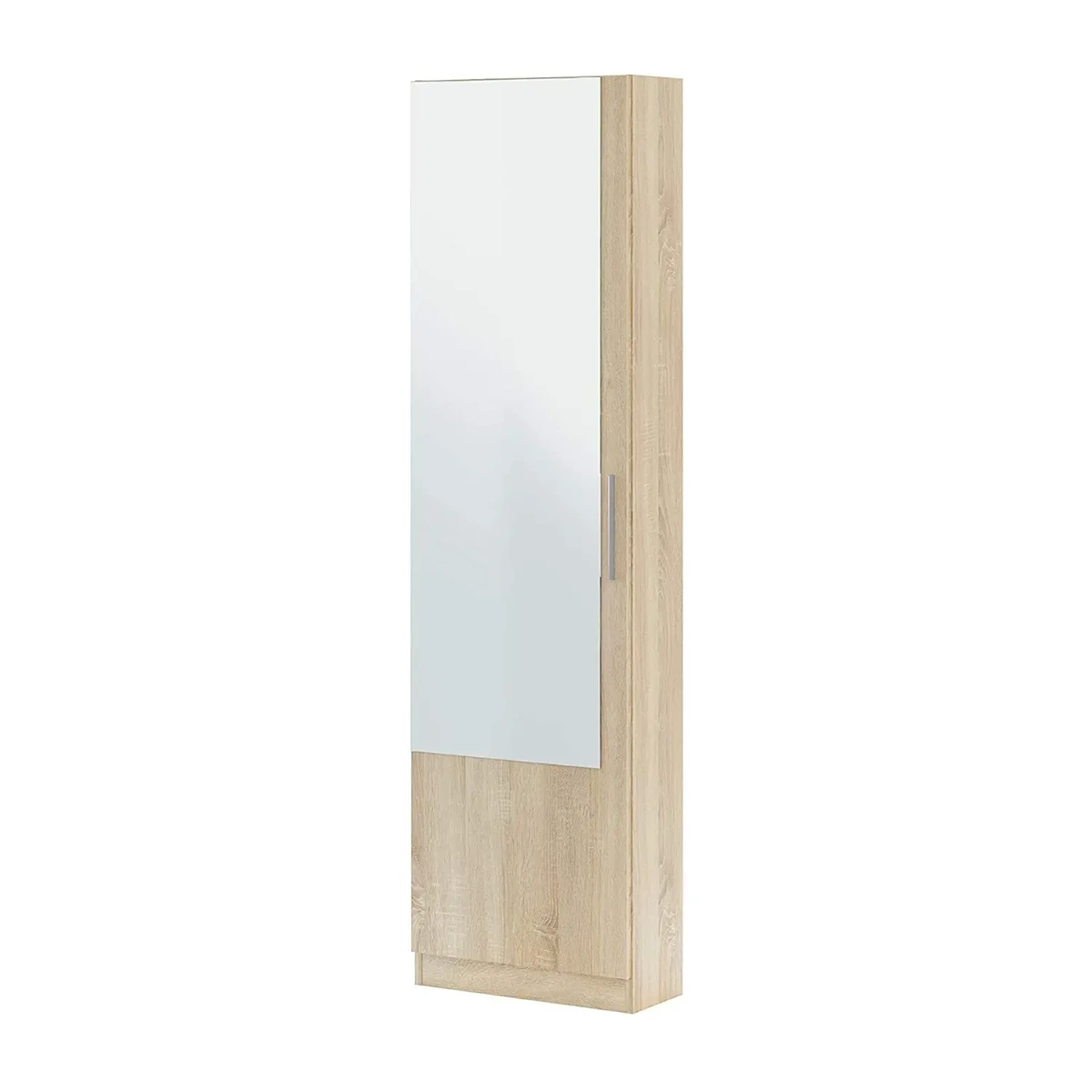 Scarpiera Armadio Portascarpe Con Specchio A Tutta Altezza Salvaspazio Mobile Verticale Per Ingresso Camera Corridoio 16 Paia di Scarpe Design Moderno 180 x 50 x 22 Cm