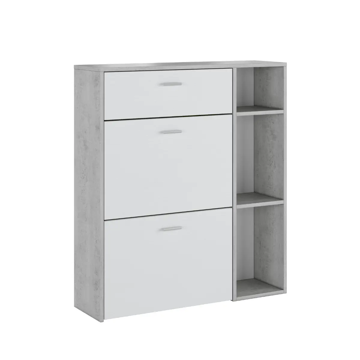 scarpiera-mobile-portascarpe-salvaspazio-ingresso-con-2-ribalte-doppia-profonditagrave-1-cassetto-3-vani-a-giorno-design-moderno-per-corridoio-sala-90-x-1015-x-26-cm-bianco-e-grigio-cemento-439638