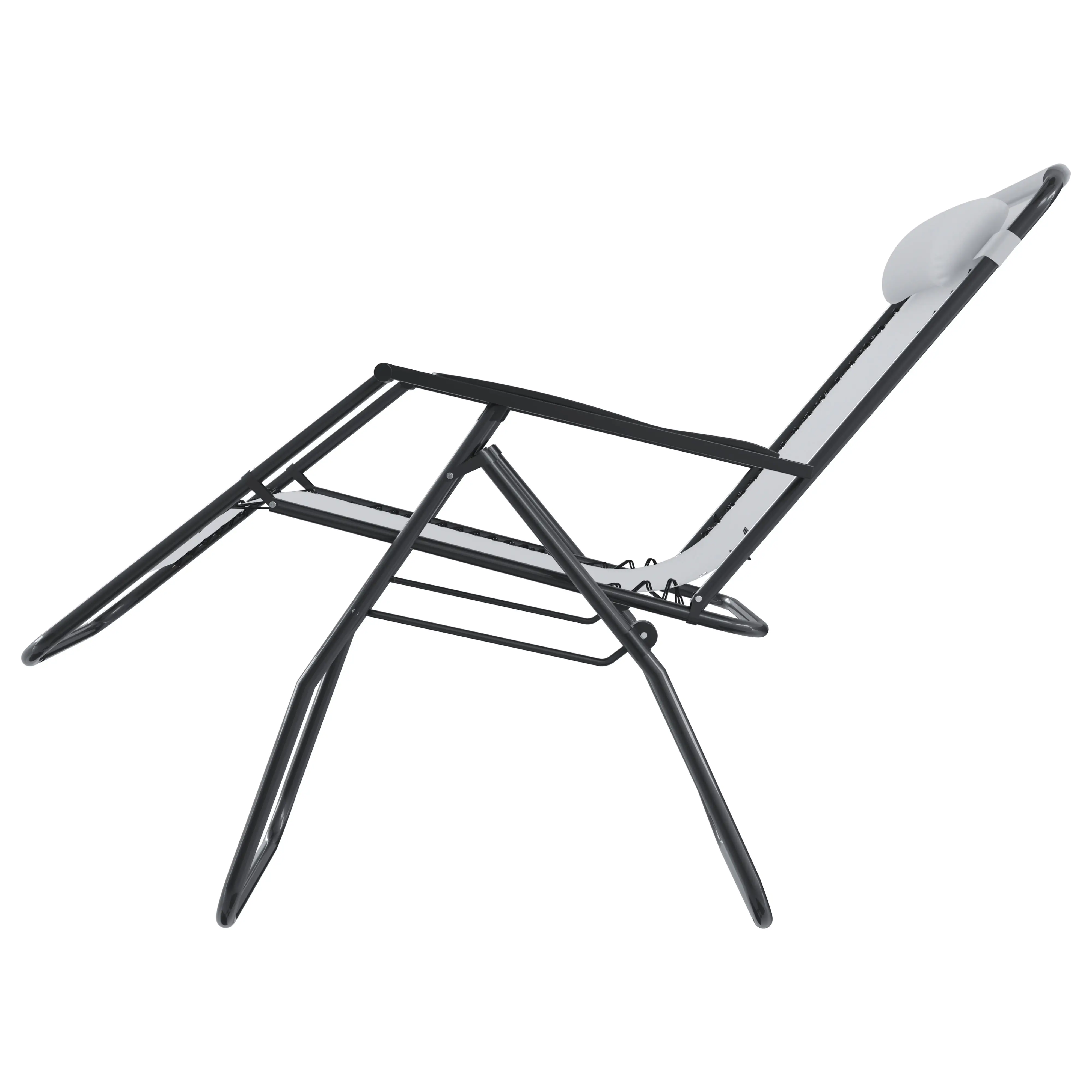 Sedia Sdraio A Gravità Zero Da Giardino Poggiatesta Regolabile Sedia Pieghevole Oscillante Ergonomica Traspirante Zero Gravity Da Esterno Piscina Mare Portata Massima 120 Kg (Bianco)