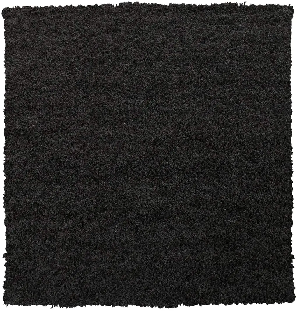 Tappeto Shaggy A Pelo Lungo Antiscivolo Moderno Per Salotto Camera Soggiorno In Diversi Colori E Misure, Colore Intenso e Brillante, 160 x 220 cm, Nero