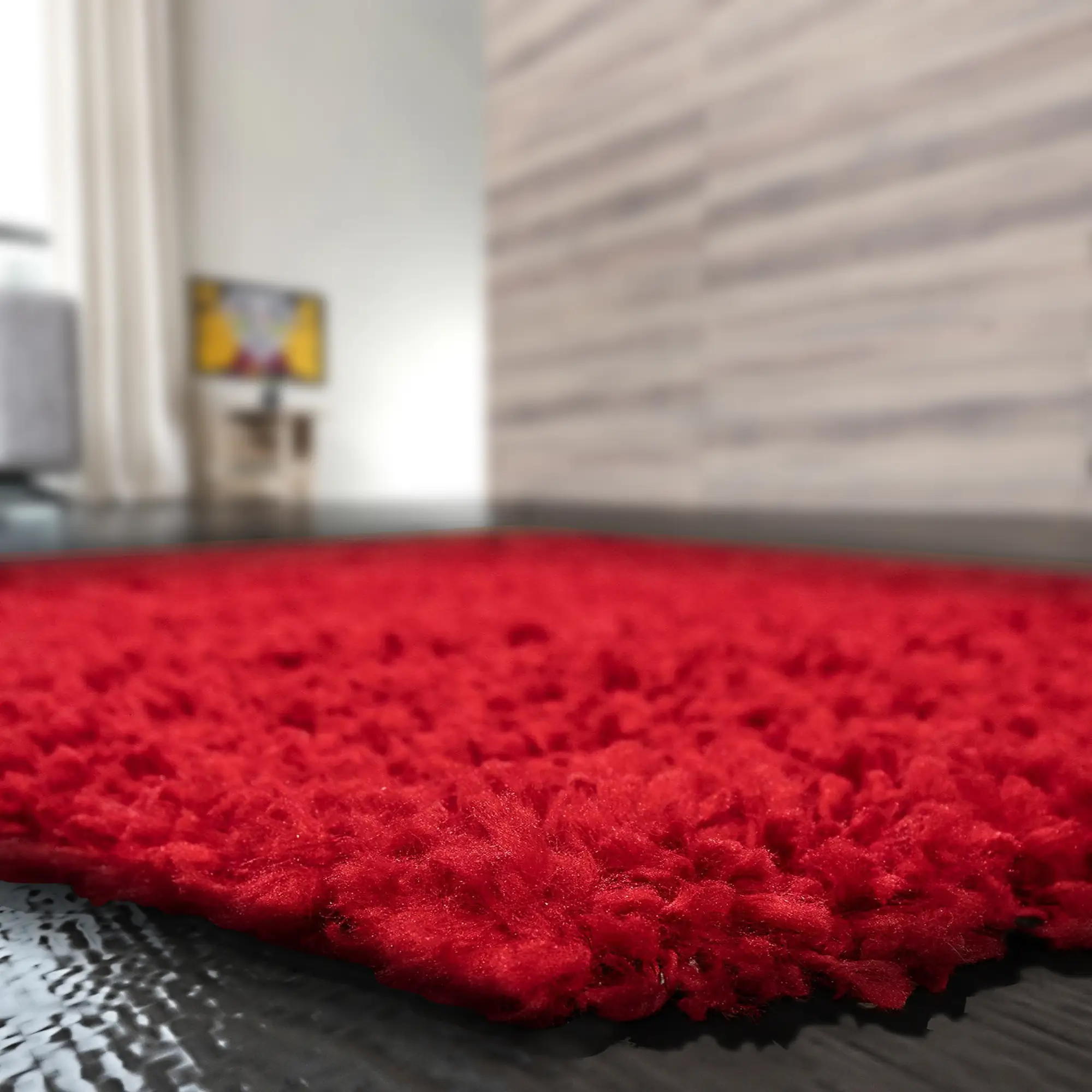 tappeto-shaggy-a-pelo-lungo-antiscivolo-moderno-per-salotto-camera-soggiorno-in-diversi-colori-e-misure-colore-intenso-e-brillante-quadrato-150-x-150-cm-rosso-190590-2