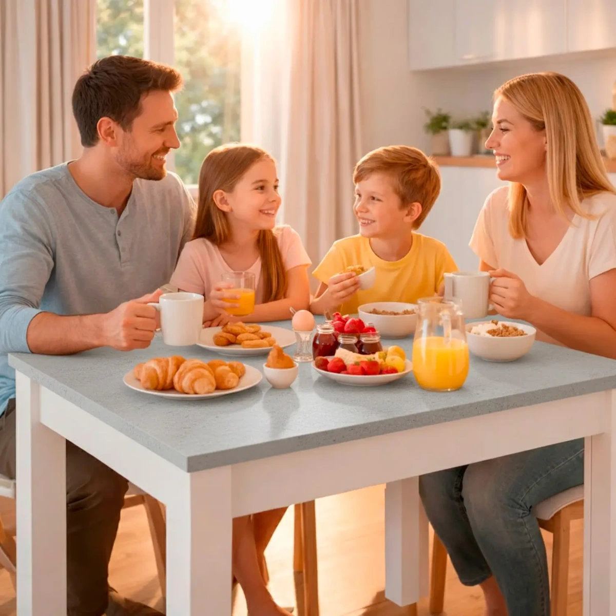 Tavolo Da Pranzo 4 Posti Fisso Stile Nordico Moderno Minimal Tavolino Per Cucina Sala Da Pranzo Soggiorno Zona Living 108.5 x 67 x 78 Cm