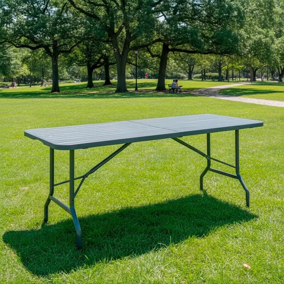 Tavolo Tavolino Pieghevole In Dura Resina Set Birreria Facile Trasporto Con Maniglie Ideale Per Giardino Campeggio Terrazzo Fiere Sagre 180 x 74 x 74 cm