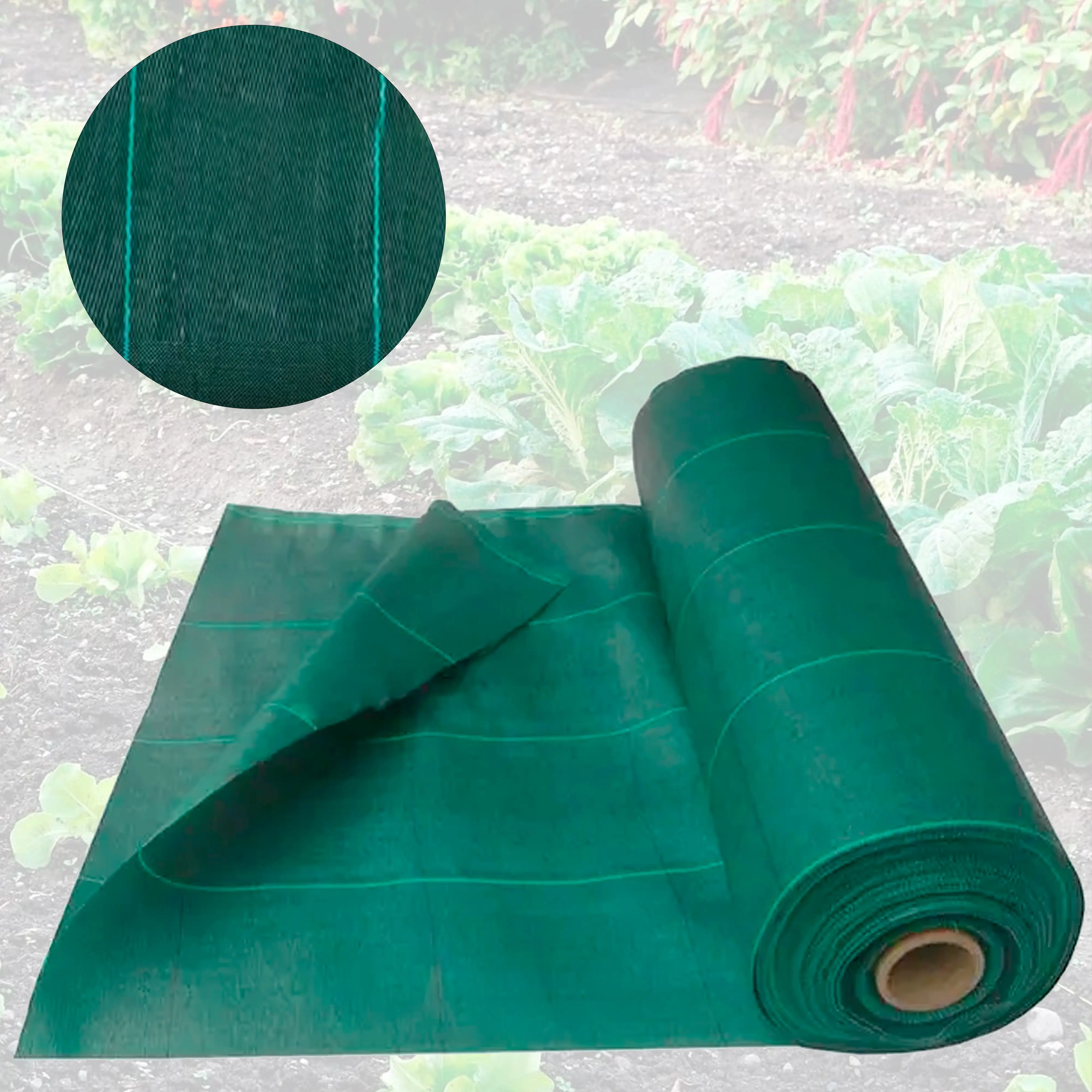 Telo Pacciamatura in Rotoli 90gr/mq Anti Erbacce Pacciamante per Orto Giardino Elevata Stabilizzazione Raggi UV Permeabile Drenante Copertura Terreno Antialga Calpestabile (H 52 cm x 50 M, Verde)