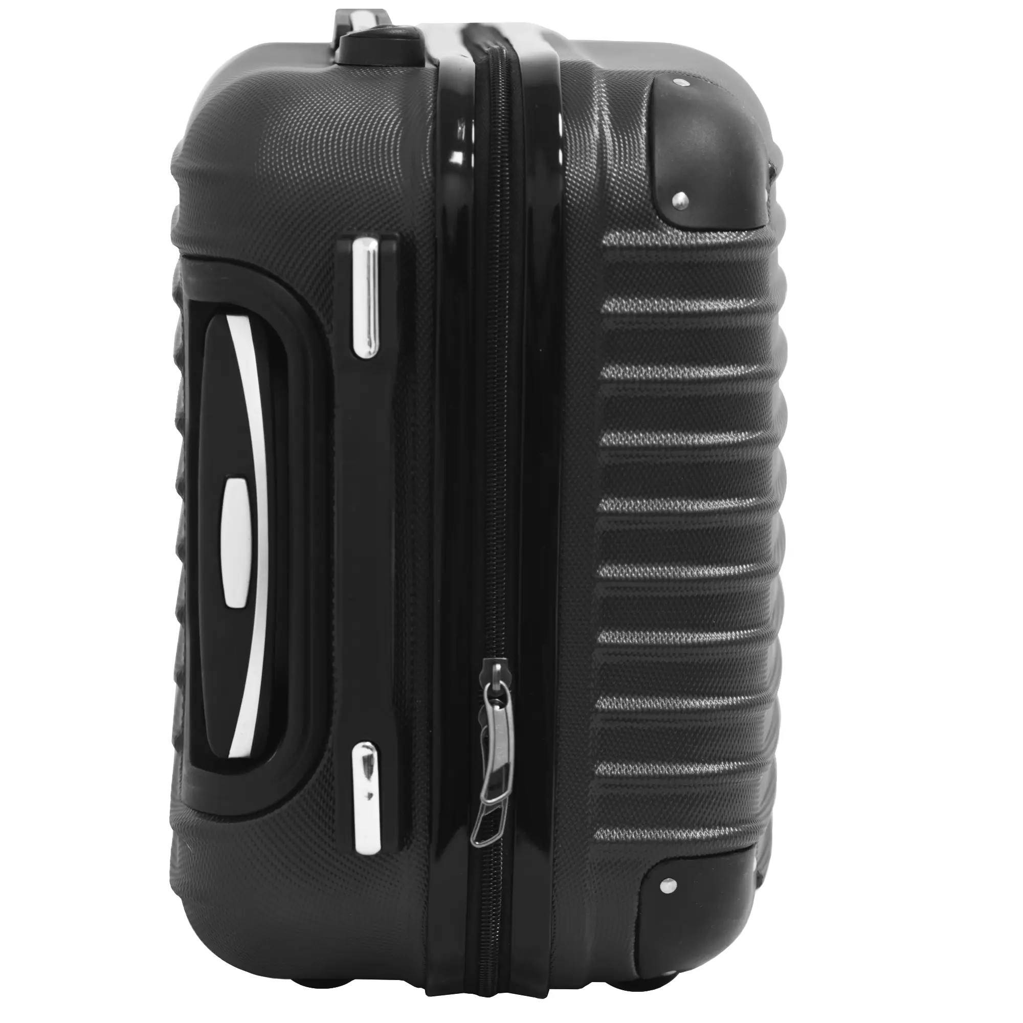 Trolley da Cabina Bagaglio a Mano Bangkok, Capienza 49 Litri, 55 x 36 x 21 cm,Ideale a bordo di EasyJet Ryanair Alitalia Meridiana WizzAir, Trolley in ABS e Policarbonato, Colore Nero
