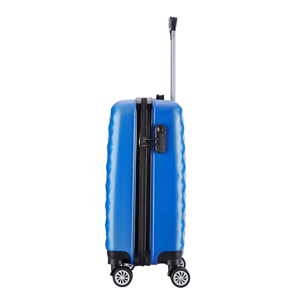Trolley da Cabina Bagaglio a Mano Budapest 20", Capienza 40 Litri, 55 x 34 x 20cm,Ideale a bordo di EasyJet Ryanair Alitalia Meridiana WizzAir, Trolley in ABS e Policarbonato, Colore Electric Blue