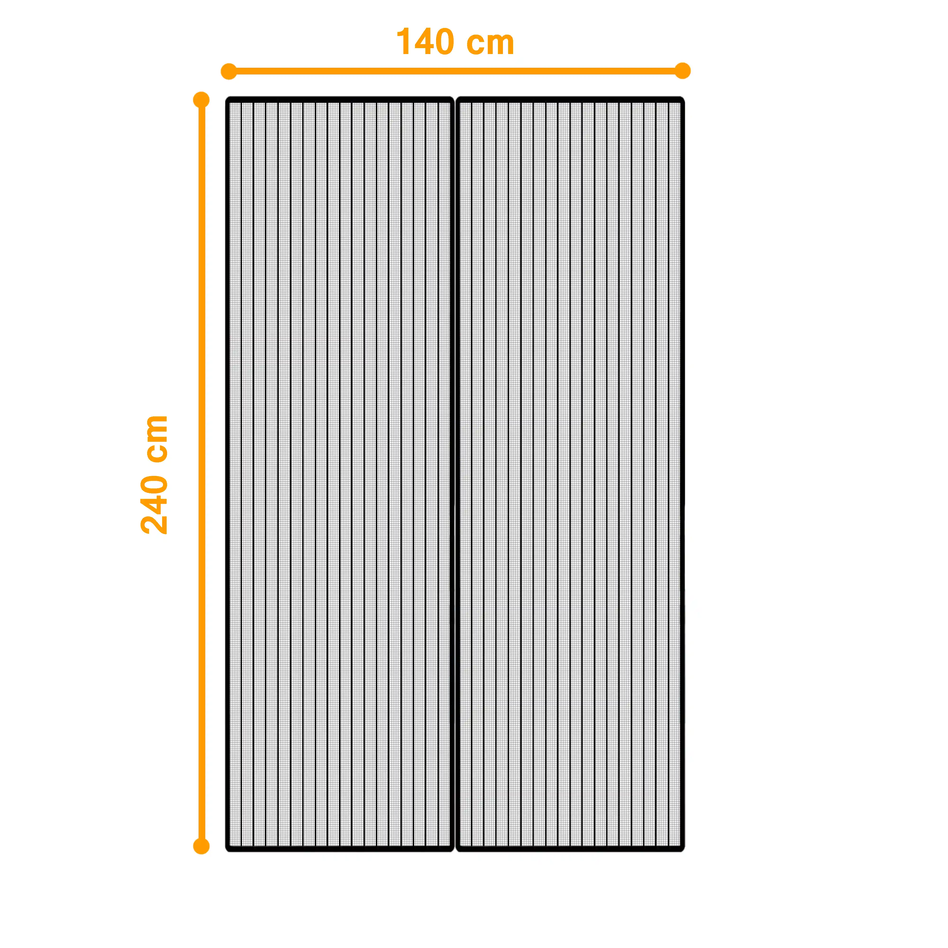 Zanzariera Magnetica Per Porte Finestre Con 32 Magneti Tenda Zanzariera Rete Porta Ingresso Cortile Giardino Balcone Anti Insetti Traspirante Chiusura Automatica Si Chiude Da Sola Nero (140 x 240 Cm)